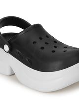 Black White PU Slip-On Croc Flats (TC-RS3580-BLKWHT)