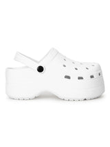 White PU Slip-On Croc Flats (TC-RS3581-WHT)