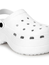 White PU Slip-On Croc Flats (TC-RS3581-WHT)