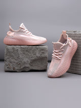 Pink Mesh Lace-Up Sneakers (TC-RS3601-PNK)