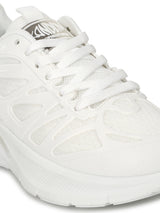 White Mesh Lace-Up Sneakers (TC-RS3614-WHT)