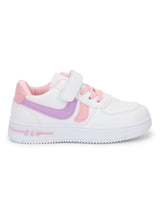 Pink PU Stylish Velcro Sneakers For Kids-Unisex (TC-RS3619-PNK)