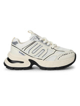 Silver White Mesh Lace-Up Sneakers (TC-RS3650-SILWHT)