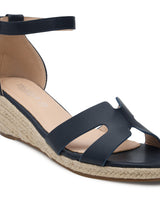 Blue PU Stylish Buckle Wedges (TC-RS3659-BLU)