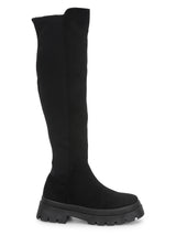 Black Suede High-End-Fashion Stylish Knee Boots (TC-RS3668-BLK)