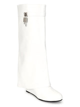 White PU High-End-Fashion Stylish Knee Boots (TC-RS3670-WHT)