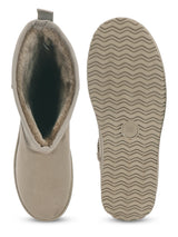 Khaki Suede Winter Stylish High Ankle Boots (TC-RS3683H-KHA)