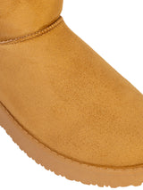 Camel Suede Winter Stylish Low Ankle Boots (TC-RS3683L-CAM)