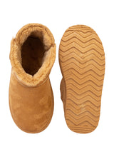 Camel Suede Winter Stylish Ankle Boots For Kids-Unisex (TC-RS3685-CML)