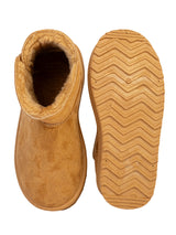 Camel Suede Winter Stylish Ankle Boots For Kids-Unisex (TC-RS3687-CML)