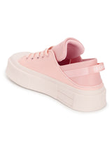 Pink Canvas Stylish Lace-Up Sneakers (TC-RS3700-PNK)