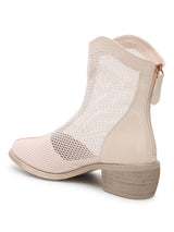 Off White Mesh Summer Breathable Ankle Boots (TC-RS3701-OWHT)