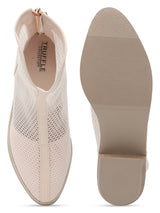 Off White Mesh Summer Breathable Ankle Boots (TC-RS3701-OWHT)