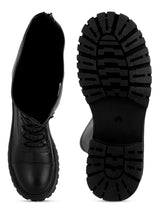 Black PU High-End-Fashion Stylish Long Boots (TC-RS3702-BLK)