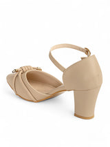 Nude Synthetic Leather Buckle Block Heel Sandals (TC-RS4002-NUD)