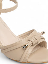 Nude Synthetic Leather Buckle Block Heel Sandals (TC-RS4004-NUD)