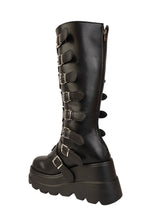Black Synthetic Leather Winter High-End Stylish Long Boots (TC-RS4010-B-BLK)