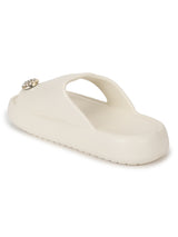 Beige PU Toe Ring Slip-On Flats (TC-RS4200-BEIG)