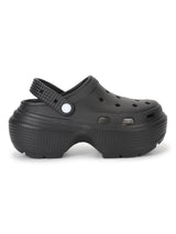 Black PU Block Slip-On Clogs (TC-RS4204-BLK)