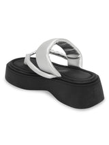 Silver PU Diamant�� Block Heel Sandals (TC-RS699-SIL)