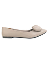 Grey Synthetic Leather Pointed Toe Flat Ballerina (TC-RSHO1-GRY)