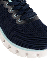 Blue Mesh Lace-Up Round Toe Flat Sneakers (TC-RSHO2-BLU)