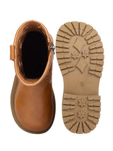 Tan Synthetic Leather Winter Stylish Ankle Boots For Kids-Unisex (TC-RSXR379-TAN)