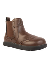 Brown Synthetic Leather Winter Stylish Ankle Boots For Kids-Unisex (TC-RSXR8826-BRO)