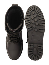 Black Synthetic Leather High-End-Fashion Stylish Ankle Boots (TC-RSZY507-BLK)