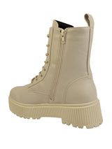 White Synthetic Leather Winter High-End Stylish Ankle Boots (TC-RSZY613-WHT)