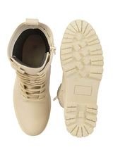 White Synthetic Leather Winter High-End Stylish Ankle Boots (TC-RSZY613-WHT)