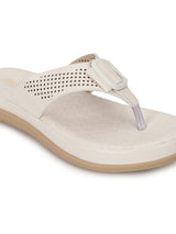 White PU Slip-On Flats (TC-ST-015-WHT)
