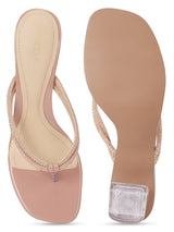 Nude Patent Block Sandals (TC-ST-018-NUD)