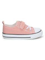 Pink Canvas Stylish Velcro Sneakers For Kids-Unisex (TC-VKCAN3-PNK)