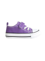 Purple Canvas Top Design And Durable Sole Velcro Sneakers For Kids-Unisex (TC-VKCAN3-PUR)