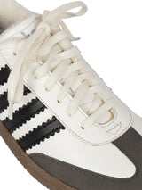 White Black Synthetic Leather Low Ankle Stylish Sneakers (TC-WOMENSAM1-WHTBLK)