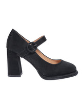 Black Synthetic Leather Buckle Block Heel Sandals (TC-Y526-1-BLK)