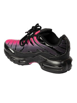 Black Pink Mesh Lace-Up Sneakers For Kids-Unisex (TC-Z2324-BLKPNK)