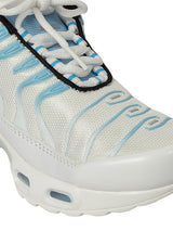 White Blue Mesh Lace-Up Sneakers For Kids-Unisex (TC-Z2324-WHTBLU)