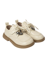 Beige Synthetic Leather Velcro Sneakers For Kids-Unisex (TC-ZY388-BEIG)