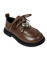 Brown Synthetic Leather Velcro Sneakers For Kids-Unisex (TC-ZY388-BRO)