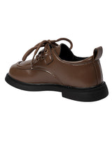 Brown Synthetic Leather Velcro Sneakers For Kids-Unisex (TC-ZY388-BRO)
