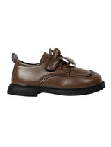 Brown Synthetic Leather Velcro Sneakers For Kids-Unisex (TC-ZY388-BRO)