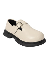 Beige Synthetic Leather Velcro Loafers For Kids-Unisex (TC-ZY6510-BEIG)