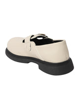 Beige Synthetic Leather Velcro Loafers For Kids-Unisex (TC-ZY6510-BEIG)
