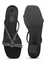 Black Suede Block Sandals (TC-REN-N-1142-BLK)