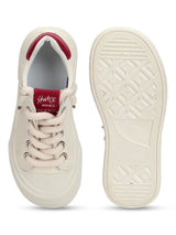 Beige PU Lace-Up Sneakers (TC-RS3652-BEIGRD)
