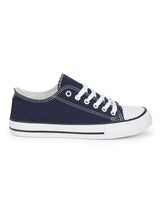Navy Blue Lace Up Sneakers (TC-CAN1-NVY)