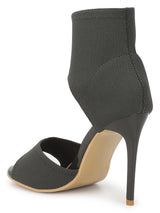 Green Knitted Stiletto Sandals (TC-CN-3212-1-GRN)