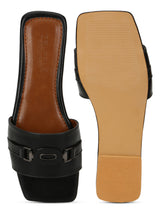 Black PU Slip-On Flats (TC-ST-006-BLK)